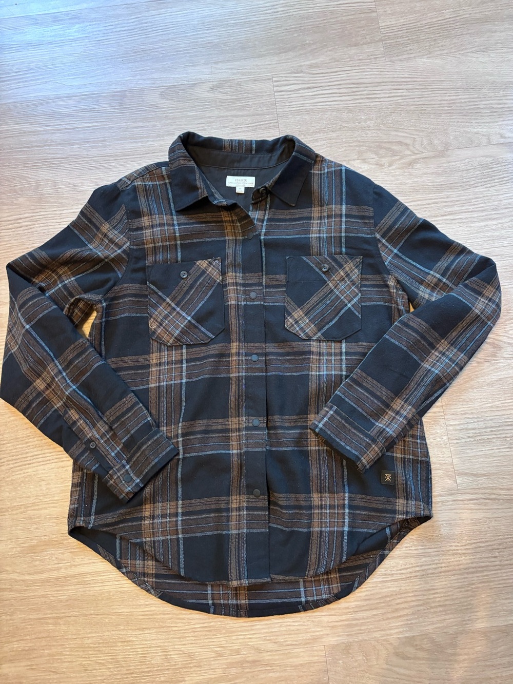 Roark Revival Men’s Medium Flannel Snap Button Shirt Black Open Road Outsoors